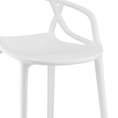 31" White Heavy Duty Plastic Bar Height Bar Chair HomeRoots