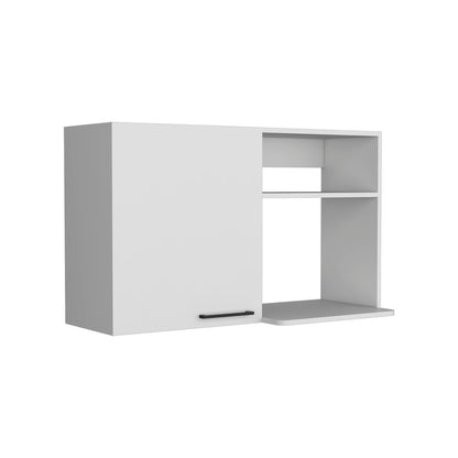 39" White Wood Wall Mounted Accent Cabinet With Single Door HomeRoots