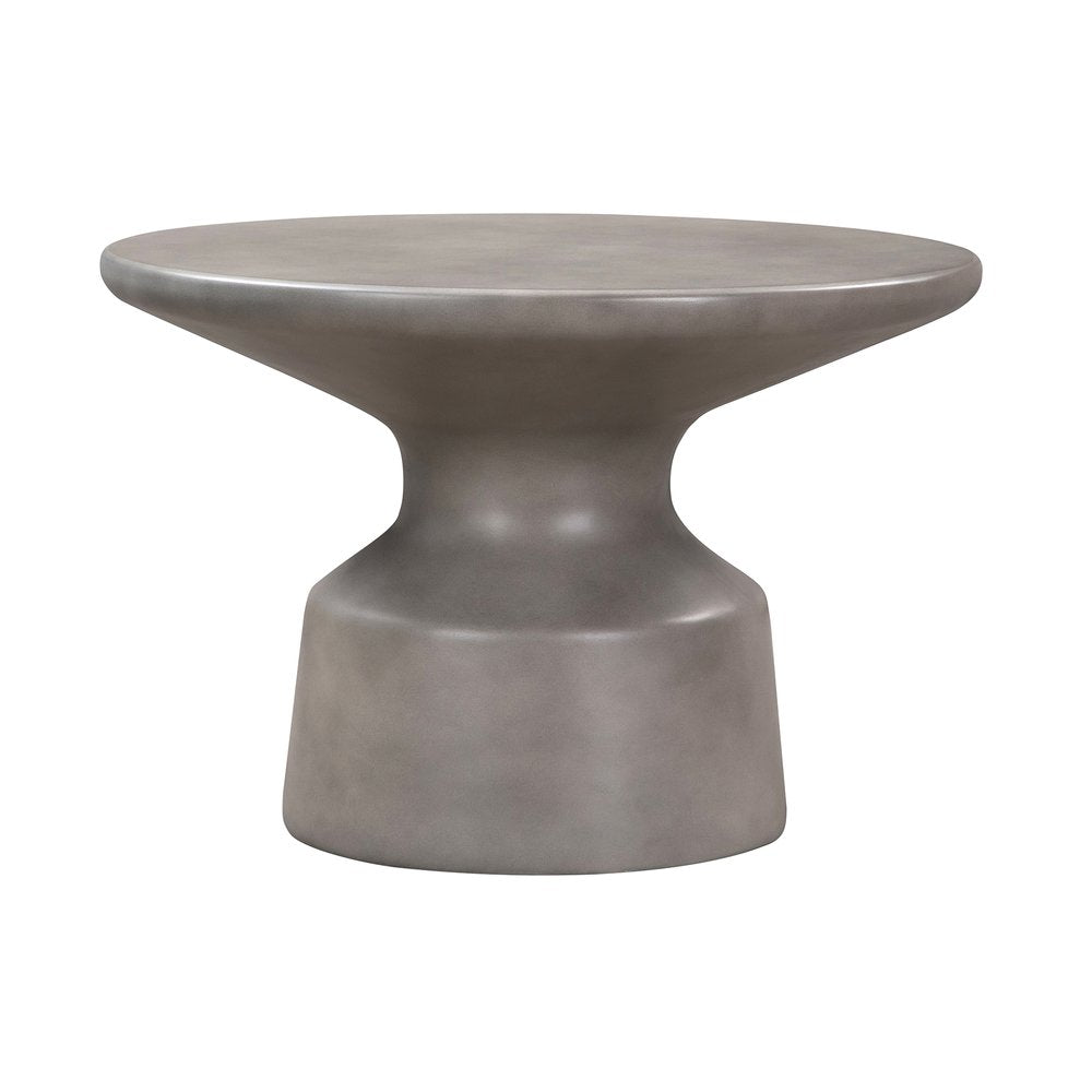 24" Gray Concrete Round Coffee Table HomeRoots