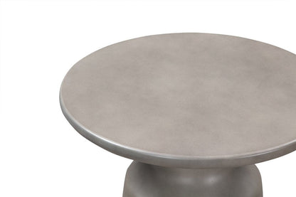 24" Gray Concrete Round Coffee Table HomeRoots