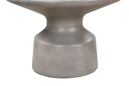 24" Gray Concrete Round Coffee Table