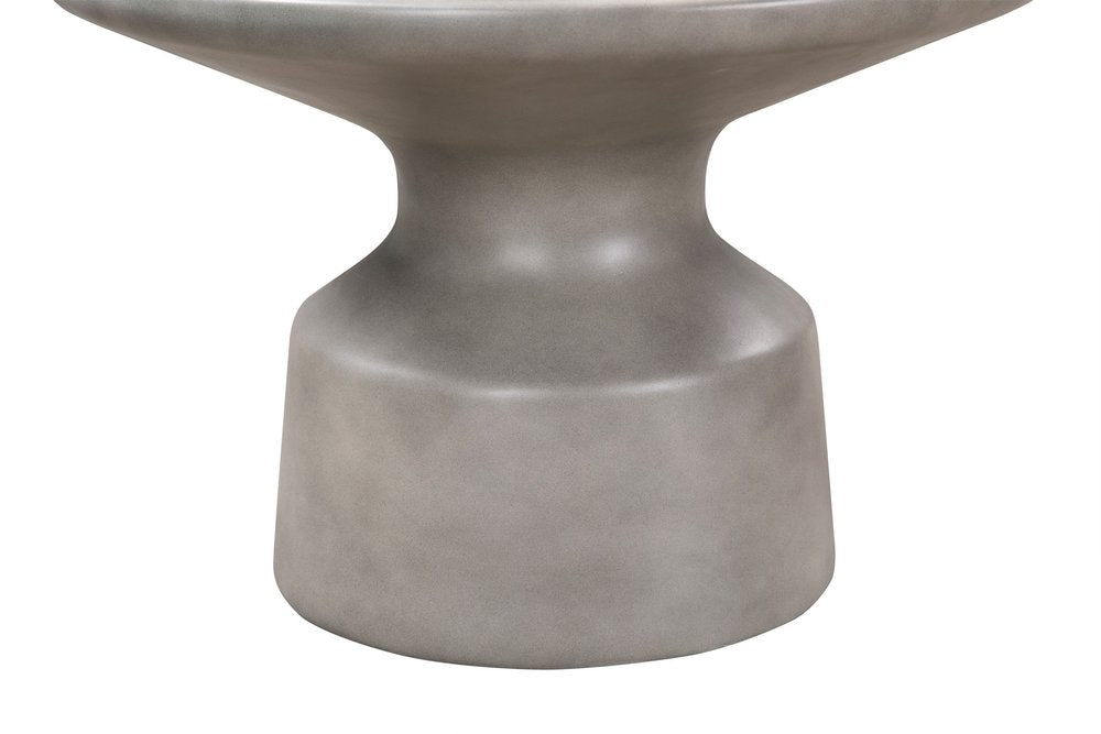 24" Gray Concrete Round Coffee Table HomeRoots