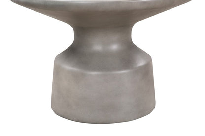 24" Gray Concrete Round Coffee Table HomeRoots