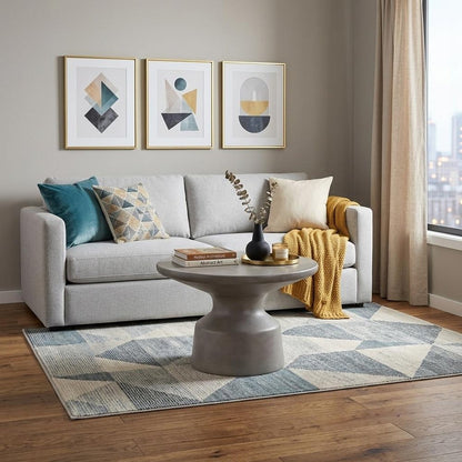 24" Gray Concrete Round Coffee Table HomeRoots