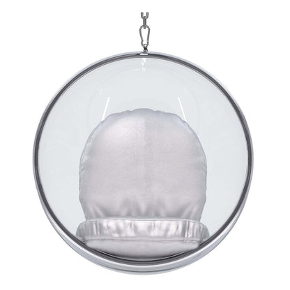 42" Silver Faux Leather Balloon Chair HomeRoots