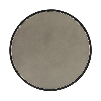 Set of Two 32" Gray And Black Concrete And Metal Round Nested Coffee Tables HomeRoots