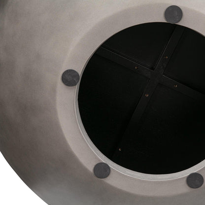 48" Brown And Gray Solid Wood And Concrete Round Coffee Table HomeRoots