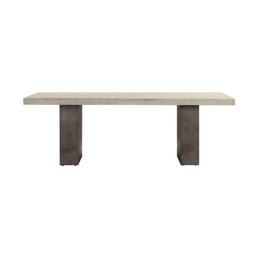 24" Gray And Dark Gray Solid Wood And Concrete Coffee Table HomeRoots