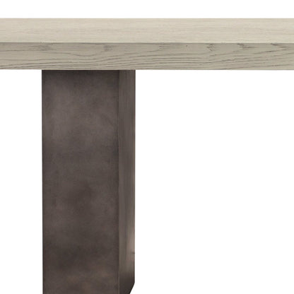 24" Gray And Dark Gray Solid Wood And Concrete Coffee Table HomeRoots