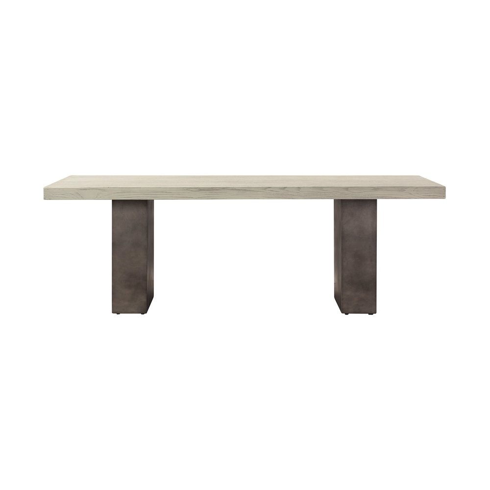 24" Gray And Dark Gray Solid Wood And Concrete Coffee Table HomeRoots