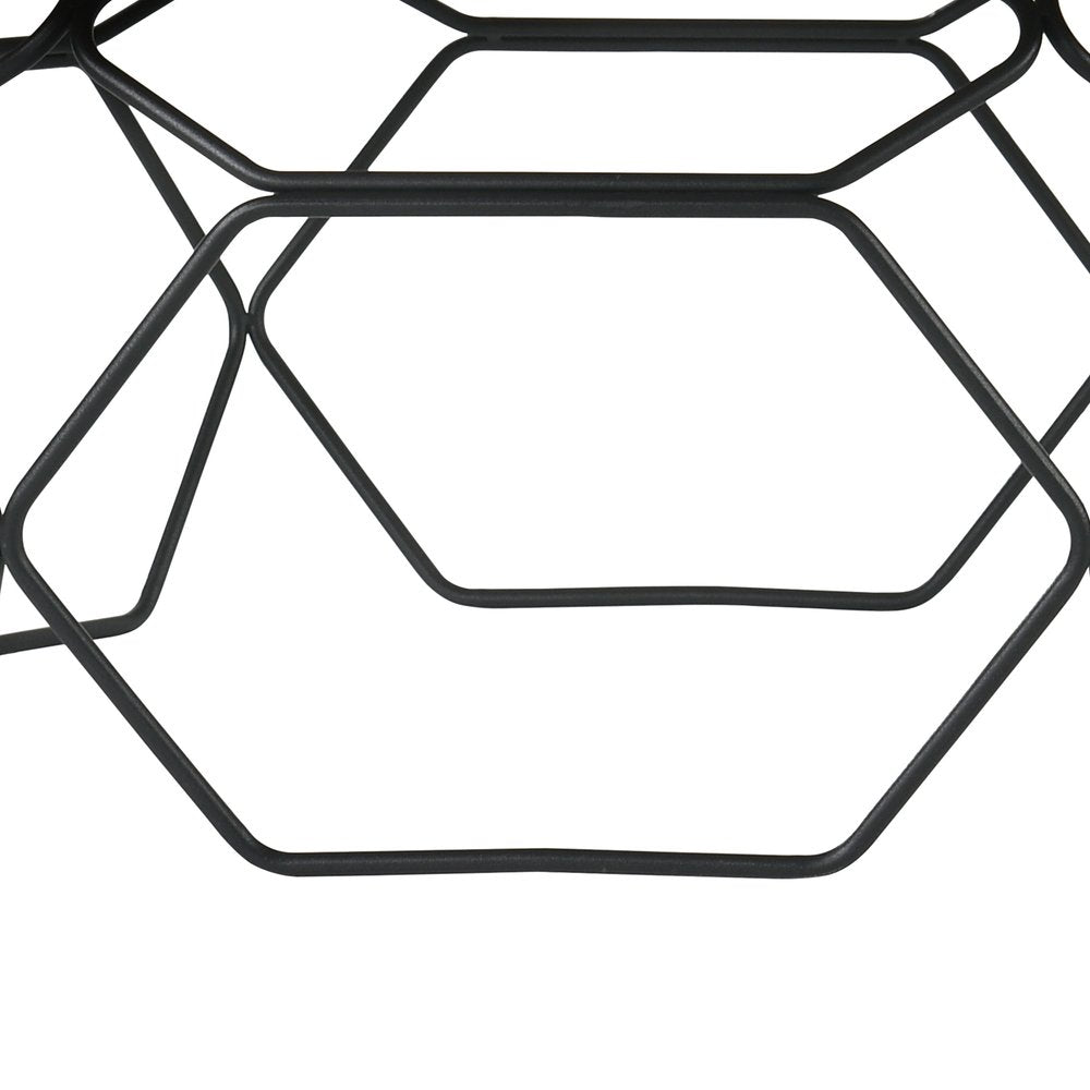 36" Brown And Black Solid Wood And Metal Round Coffee Table HomeRoots