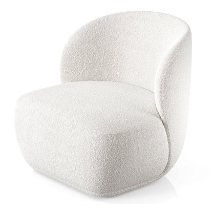 31" White Boucle Wingback Chair HomeRoots