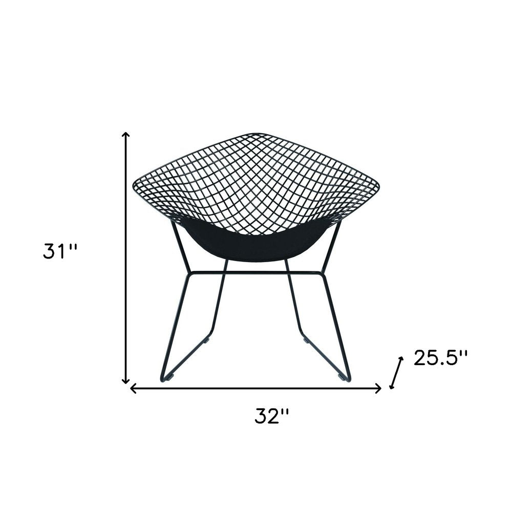 32" Black Lounge Chair HomeRoots