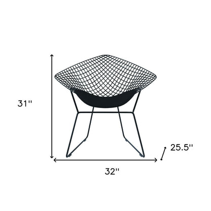 32" Black Lounge Chair HomeRoots