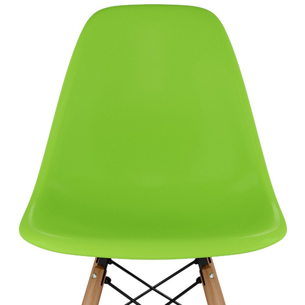 28" Green And Brown Heavy Duty Plastic And Solid Wood Counter Height Bar Chair HomeRoots