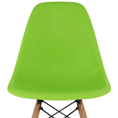 28" Green And Brown Heavy Duty Plastic And Solid Wood Counter Height Bar Chair HomeRoots