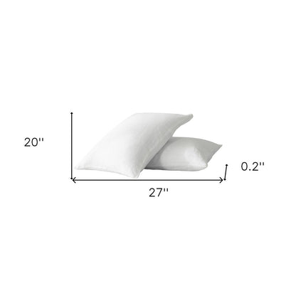 Set of Two Ivory Linen Standard Pillowcases HomeRoots