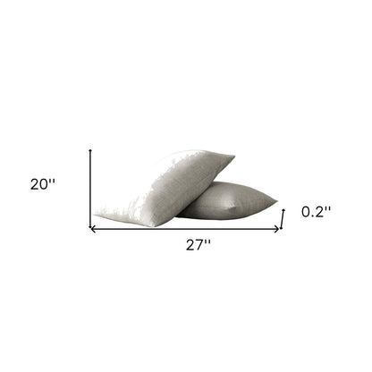 Set of Two Ivory Linen Standard Pillowcases HomeRoots