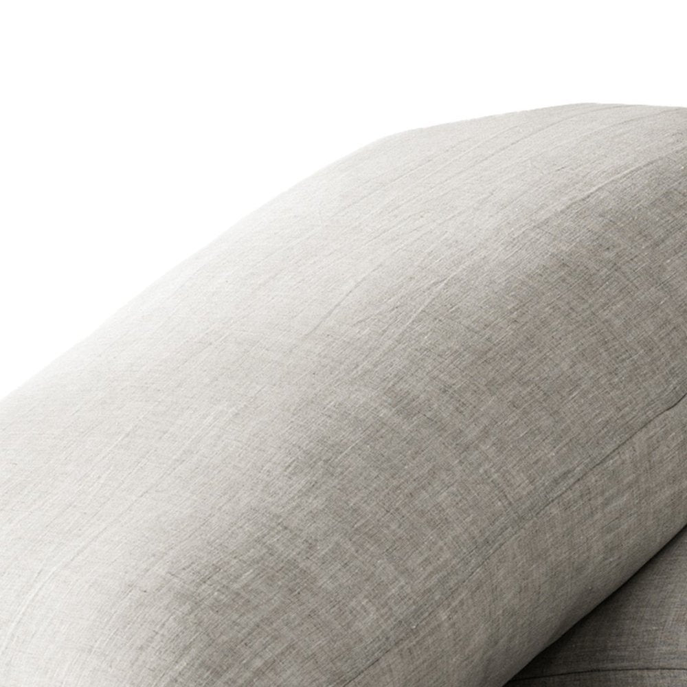 Set of Two Ivory Linen Standard Pillowcases HomeRoots