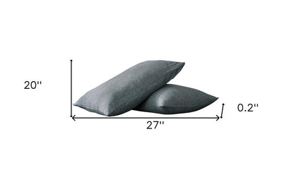 Set of Two Slate Gray Linen Standard Pillowcases HomeRoots