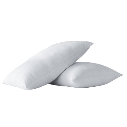 Set of Two White Linen King Pillowcases HomeRoots
