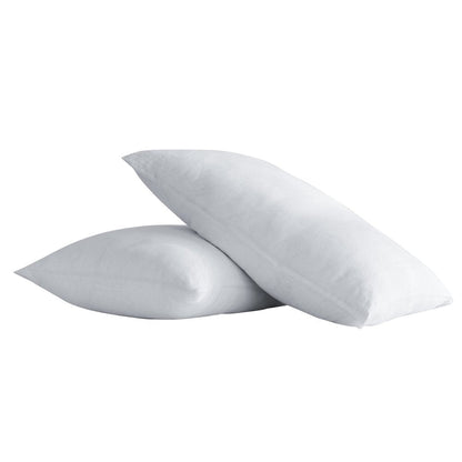 Set of Two White Linen King Pillowcases HomeRoots