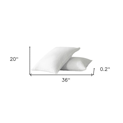 Set of Two Ivory Linen King Pillowcases HomeRoots