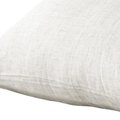 Set of Two Ivory Linen King Pillowcases HomeRoots