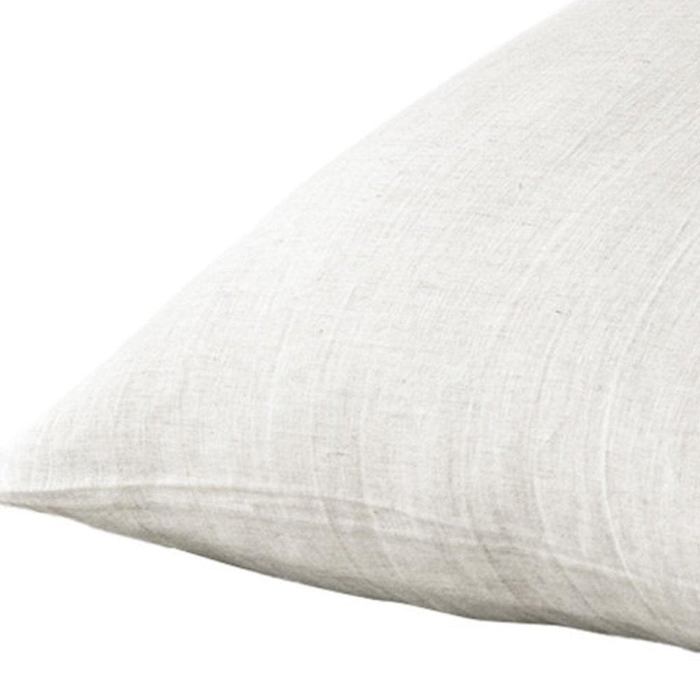 Set of Two Ivory Linen King Pillowcases HomeRoots