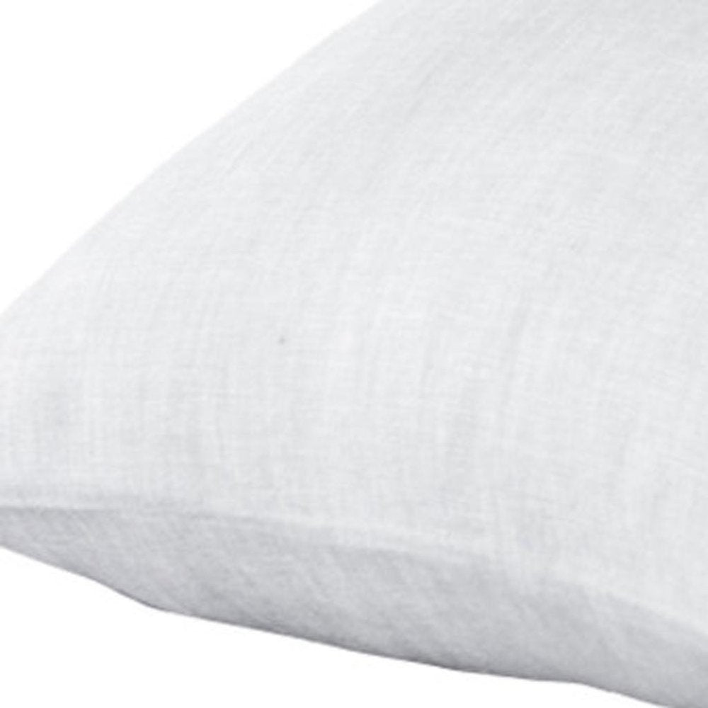 Set of Two Ivory Linen King Pillowcases HomeRoots