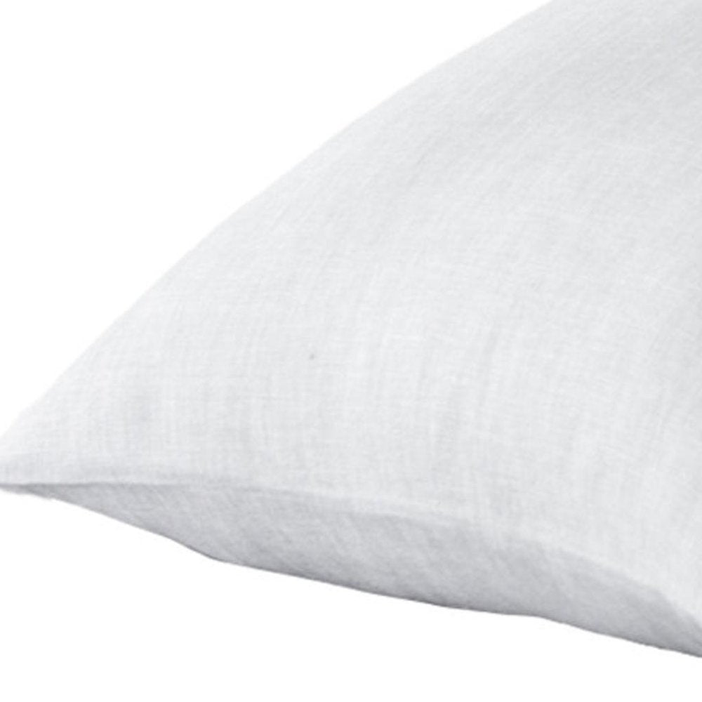 Set of Two Ivory Linen King Pillowcases HomeRoots