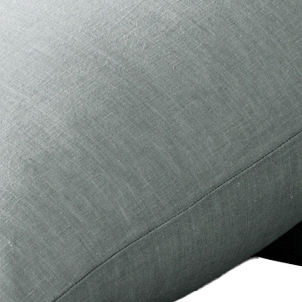 Set of Two Light Gray Linen King Pillowcases HomeRoots