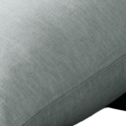 Set of Two Light Gray Linen King Pillowcases HomeRoots