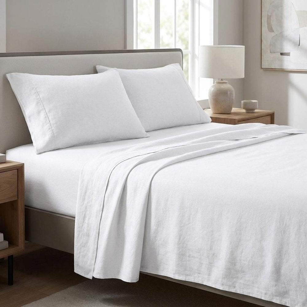 Four Piece Cloud Linen Twin Sheet Set HomeRoots