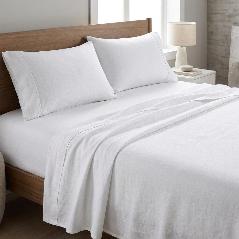 Four Piece Cloud Linen King Sheet Set HomeRoots