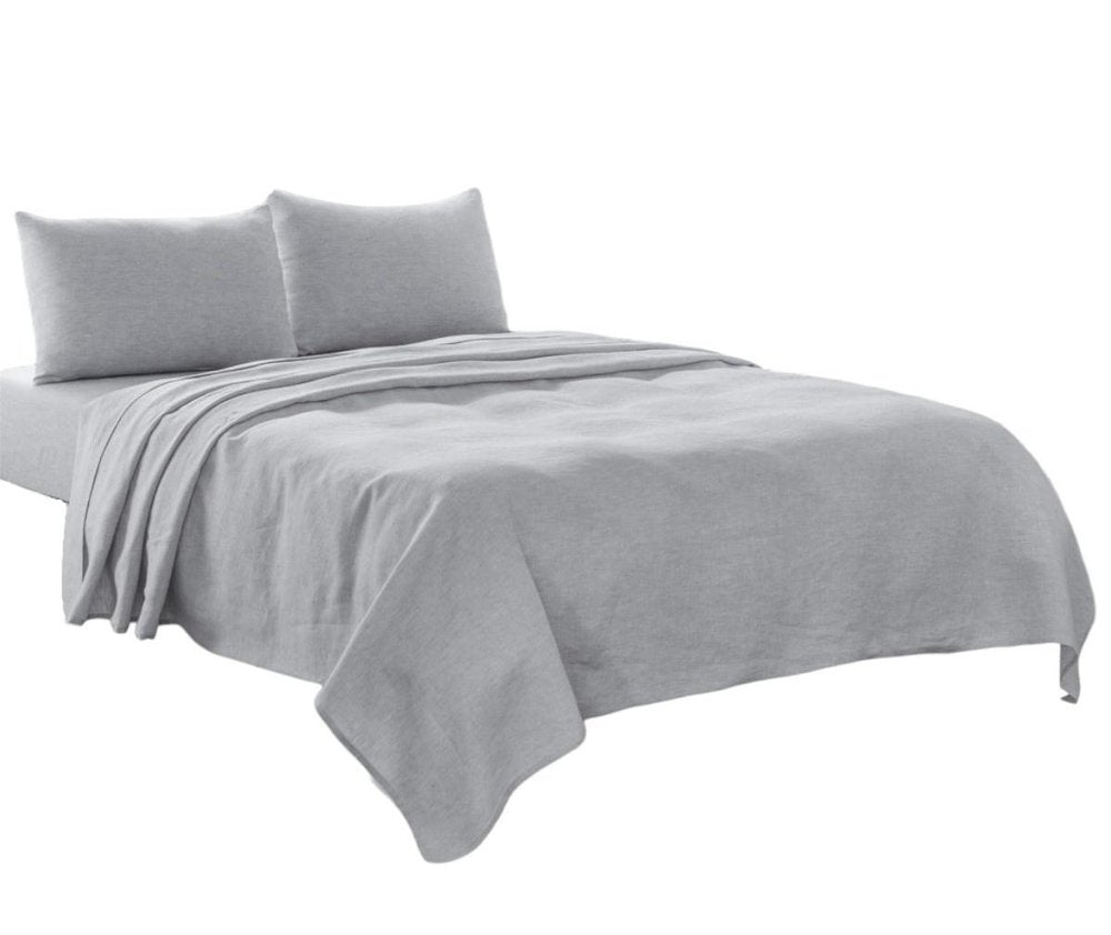 Four Piece Cloud Linen King Sheet Set HomeRoots