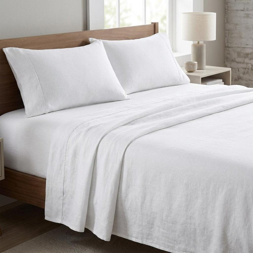 Four Piece Cloud Linen California King Sheet Set HomeRoots