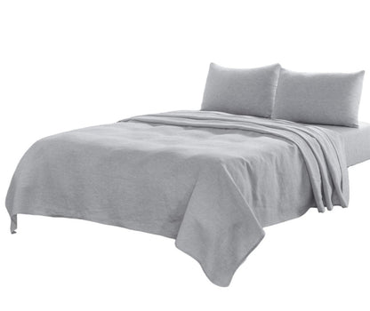 Four Piece Cloud Linen California King Sheet Set HomeRoots