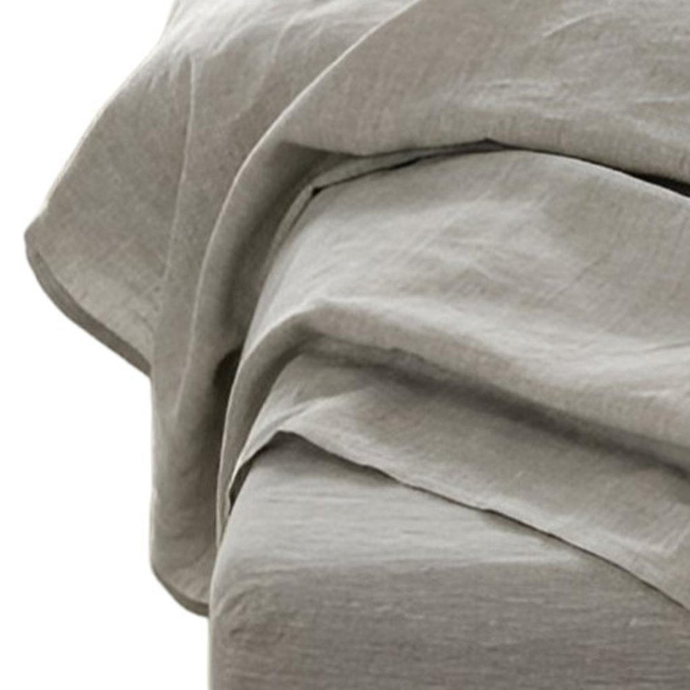 Four Piece Cloud Linen King Sheet Set HomeRoots