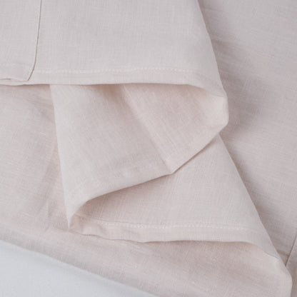 Light Pink Linen Twin Flat Sheet HomeRoots