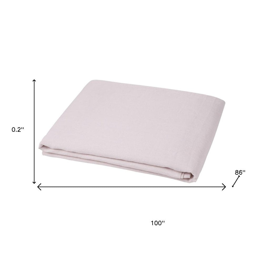 Light Pink Linen Twin Flat Sheet HomeRoots