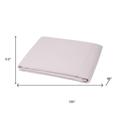 Light Pink Linen Twin Flat Sheet HomeRoots