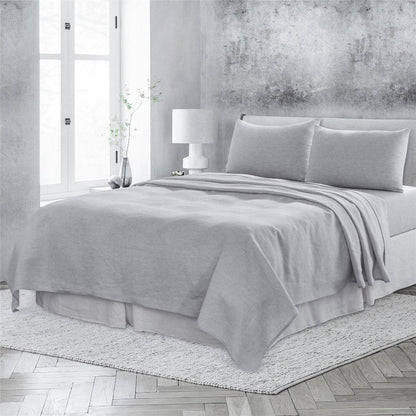 Light Pink Linen Twin Flat Sheet HomeRoots