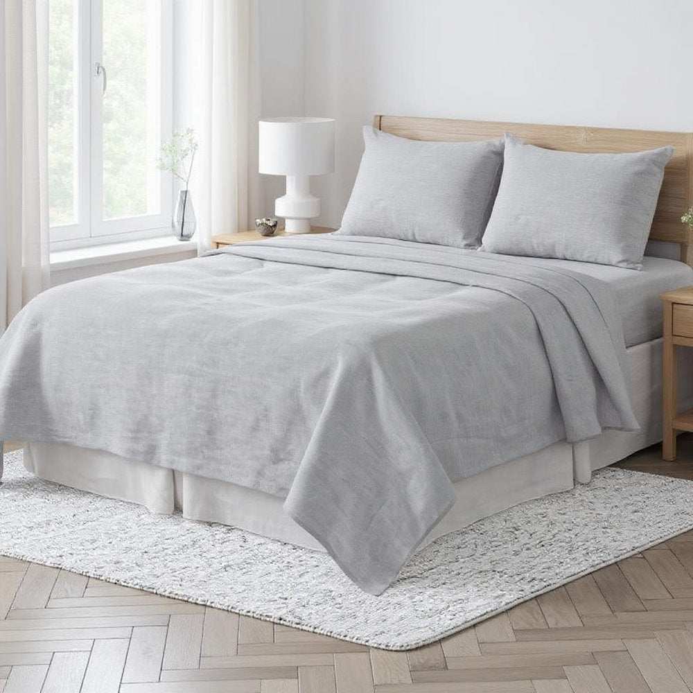 Cloud Linen Twin Flat Sheet HomeRoots