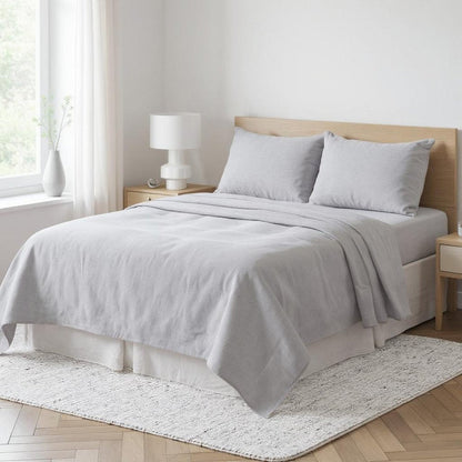 Cloud Linen Full Double Flat Sheet HomeRoots