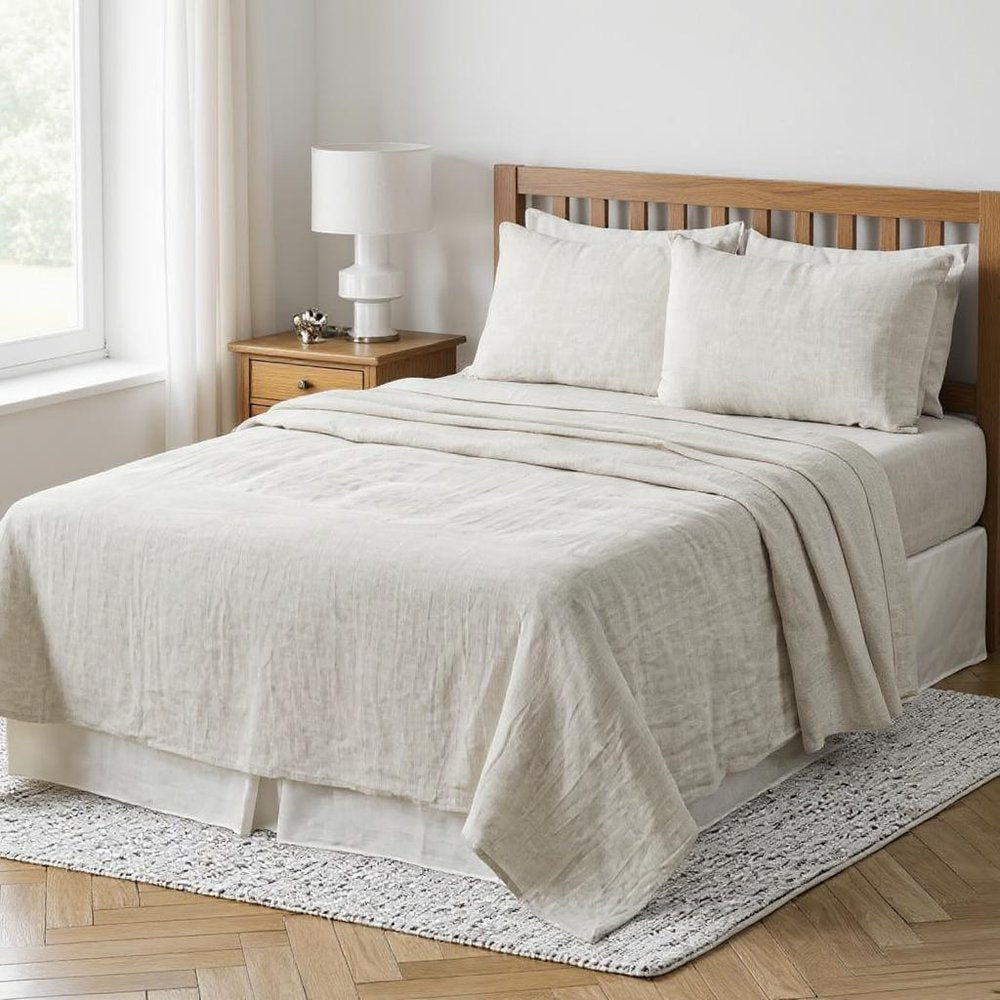 Cloud Linen Full Double Flat Sheet HomeRoots