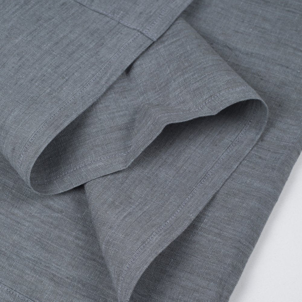 Slate Gray Linen Twin Flat Sheet HomeRoots