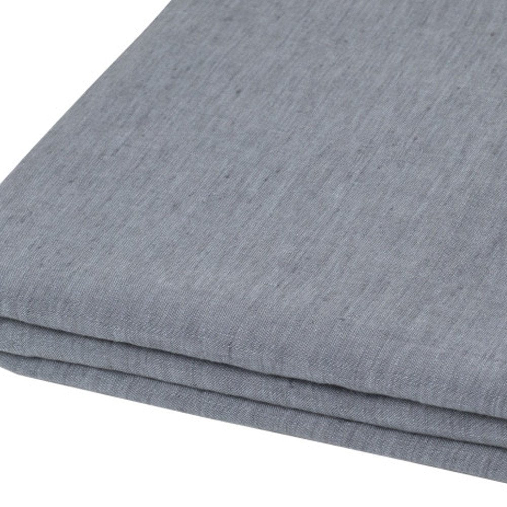 Slate Gray Linen Twin Flat Sheet HomeRoots