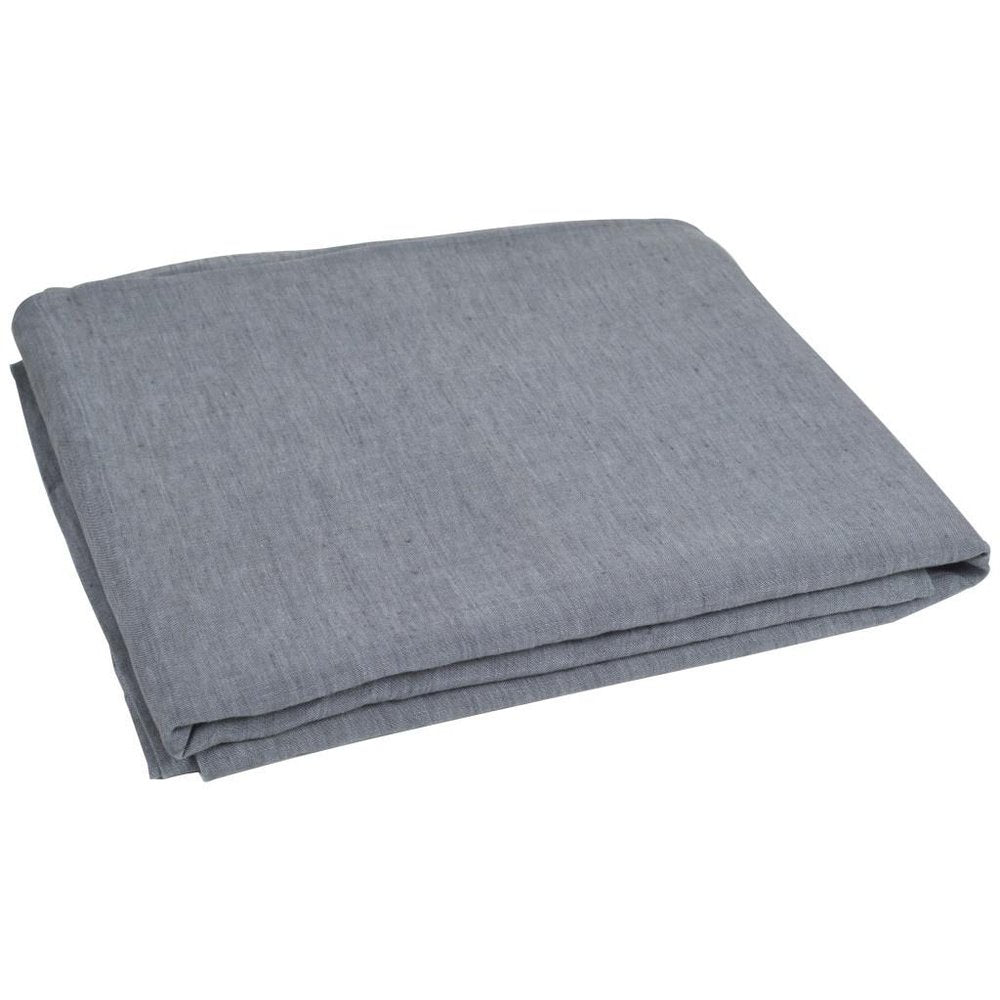 Slate Gray Linen Twin Flat Sheet HomeRoots