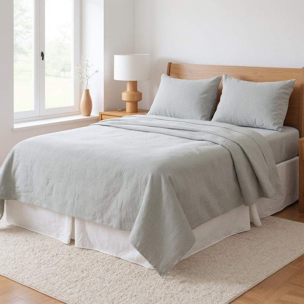Cloud Linen Twin Flat Sheet HomeRoots
